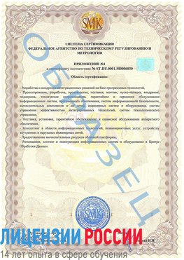 Образец сертификата соответствия (приложение) Домодедово Сертификат ISO 27001